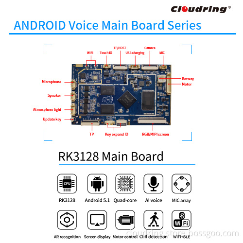 RK3128 Android Main Board for Robotic APP Control AR Book Reading